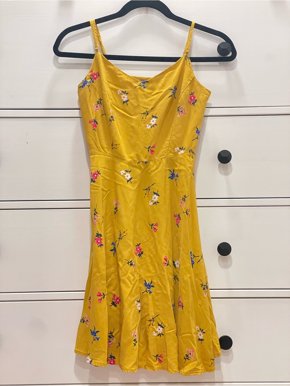 Old Navy Mustard Yellow Floral Slip Dress